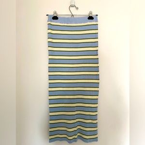 Striped knit skirt
